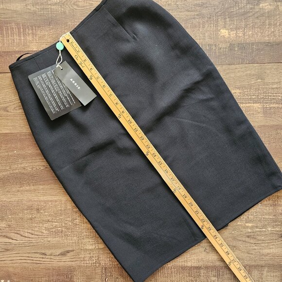 AKRIS Lightweight Wool Blend Knee-Length Pencil Skirt US 6, Black - Picture 4 of 13